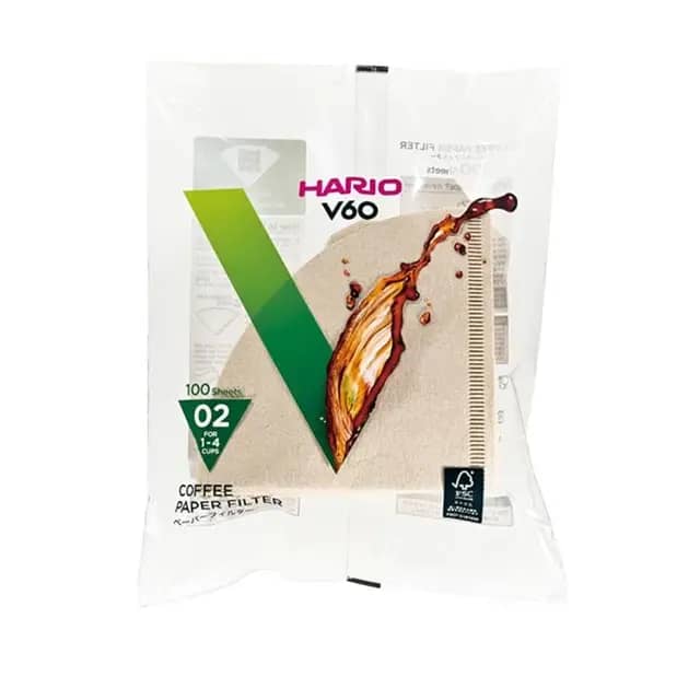 Hario V60 02 Dripper Filtresi Natürel (100 adet)