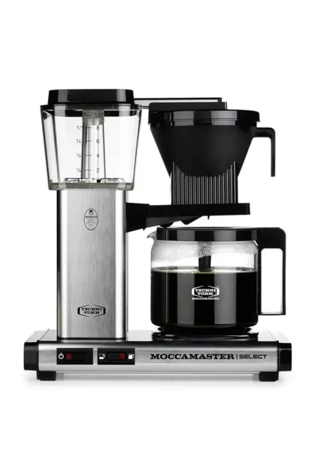 Fırçalı Gri | Moccamaster Select Filtre Kahve Makinesi Cam Potlu